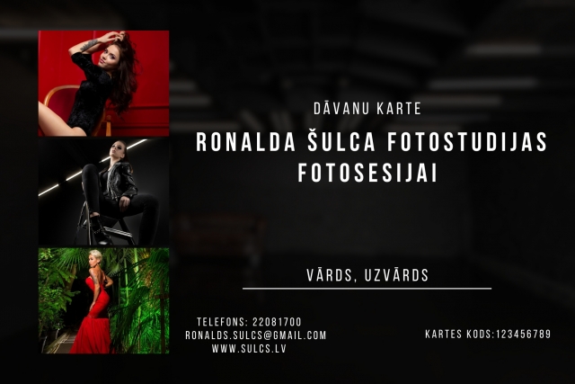 Fotosesijai. Elektroniska vai drukāta aploksnē.